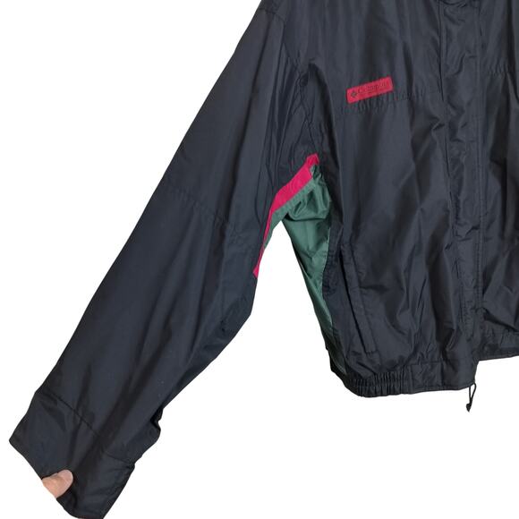 4483)Vtg Columbia Sportswear Women Black Pink Bugaboo Button Zip Nylon Jacket L - Picture 7 of 13